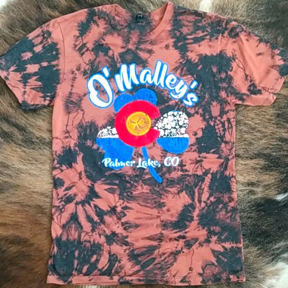 Custom Bleach Dyed O'Malley's Steak Pub T-Shirt